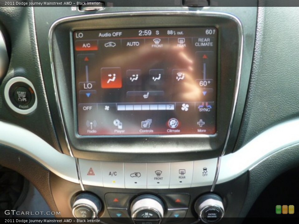 Black Interior Controls for the 2011 Dodge Journey Mainstreet AWD #83082557