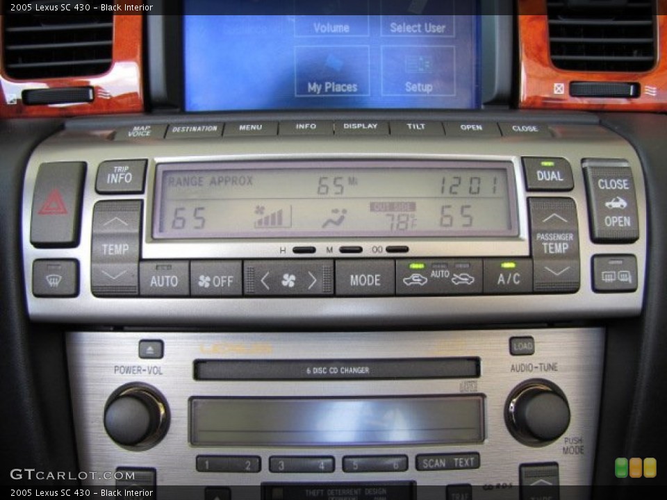 Black Interior Controls for the 2005 Lexus SC 430 #83086889
