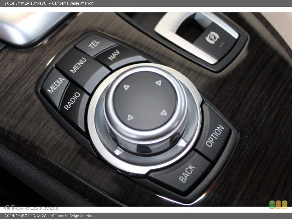 Canberra Beige Interior Controls for the 2014 BMW Z4 sDrive28i #83094257