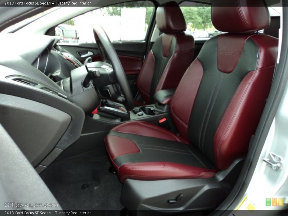 Tuscany Red Interior Front Seat for the 2013 Ford Focus SE Sedan #83096101