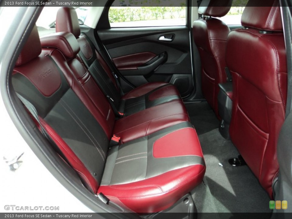 Tuscany Red Interior Rear Seat for the 2013 Ford Focus SE Sedan #83096168