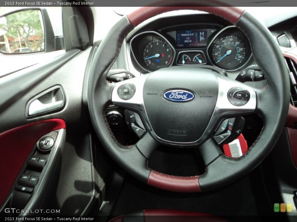 Tuscany Red Interior Steering Wheel for the 2013 Ford Focus SE Sedan #83096200