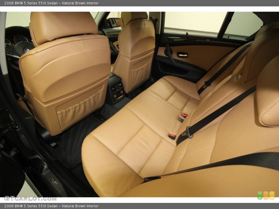 Natural Brown Interior Rear Seat for the 2008 BMW 5 Series 550i Sedan #83102195