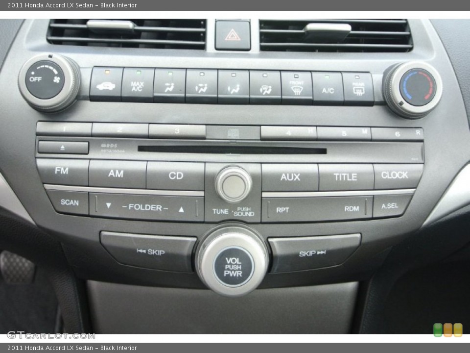 Black Interior Controls for the 2011 Honda Accord LX Sedan #83104016
