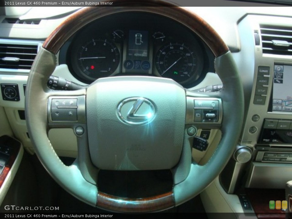 Ecru/Auburn Bubinga Interior Steering Wheel for the 2011 Lexus GX 460 Premium #83104483