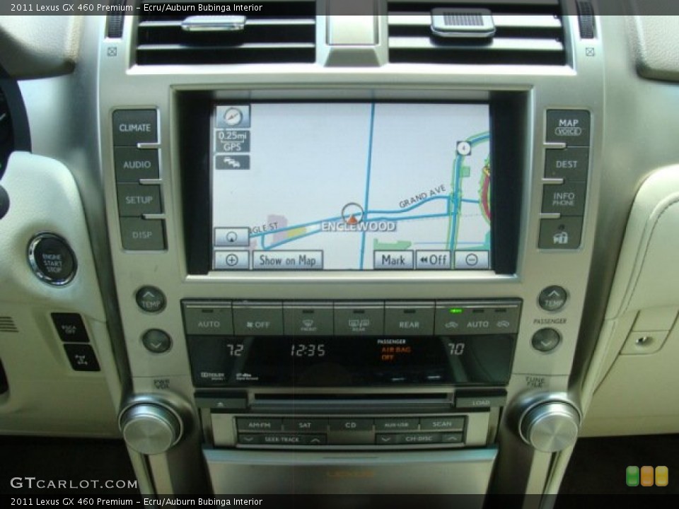 Ecru/Auburn Bubinga Interior Navigation for the 2011 Lexus GX 460 Premium #83104578