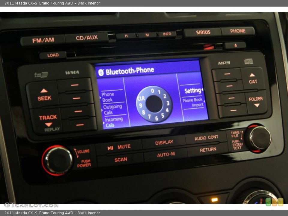 Black Interior Controls for the 2011 Mazda CX-9 Grand Touring AWD #83105418