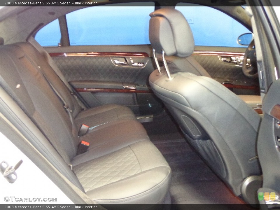Black Interior Rear Seat for the 2008 Mercedes-Benz S 65 AMG Sedan #83106372