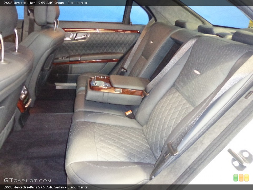 Black Interior Rear Seat for the 2008 Mercedes-Benz S 65 AMG Sedan #83106648