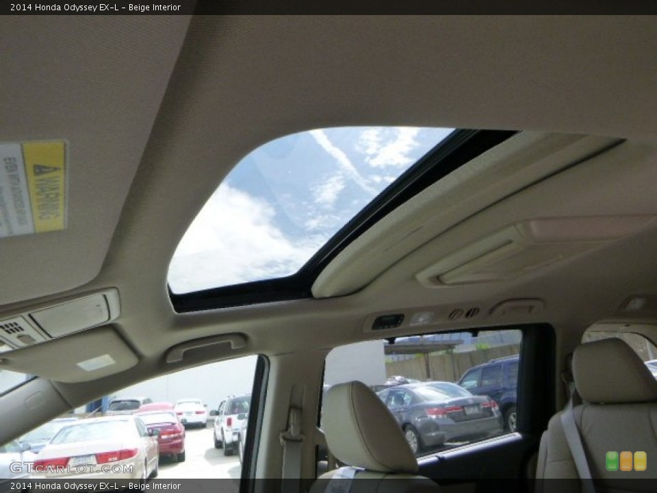 Beige Interior Sunroof for the 2014 Honda Odyssey EX-L #83107698