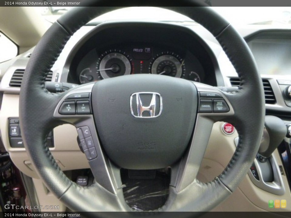 Beige Interior Steering Wheel for the 2014 Honda Odyssey EX-L #83107722