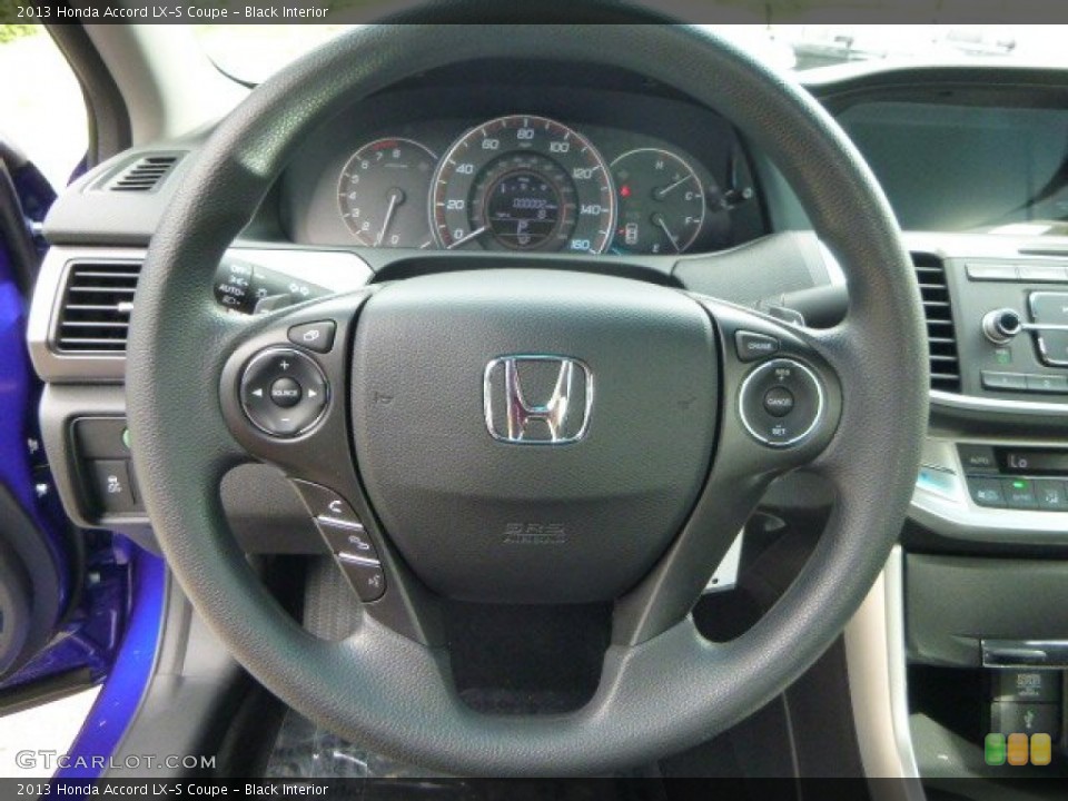 Black Interior Steering Wheel for the 2013 Honda Accord LX-S Coupe #83114969