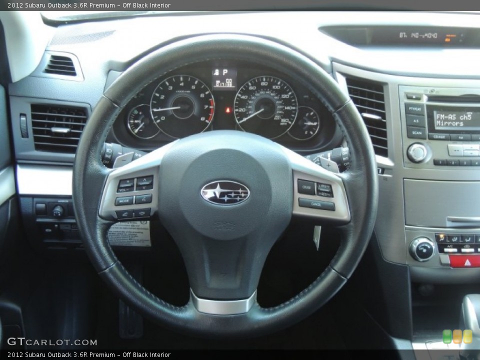 Off Black Interior Steering Wheel for the 2012 Subaru Outback 3.6R Premium #83120315