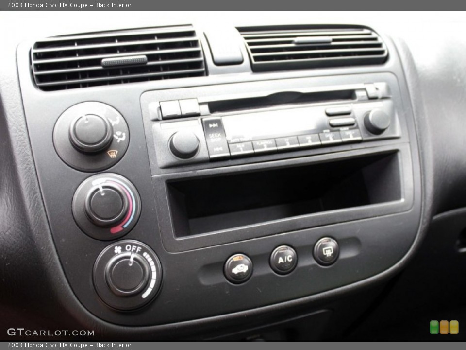 Black Interior Controls for the 2003 Honda Civic HX Coupe #83121631