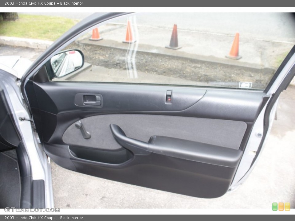 Black Interior Door Panel for the 2003 Honda Civic HX Coupe #83121659