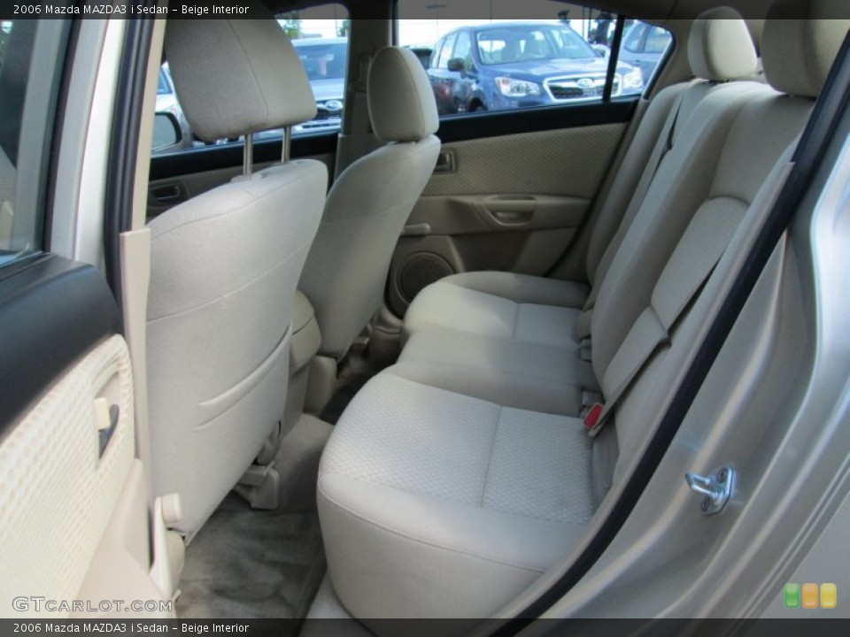 Beige Interior Rear Seat for the 2006 Mazda MAZDA3 i Sedan #83123433