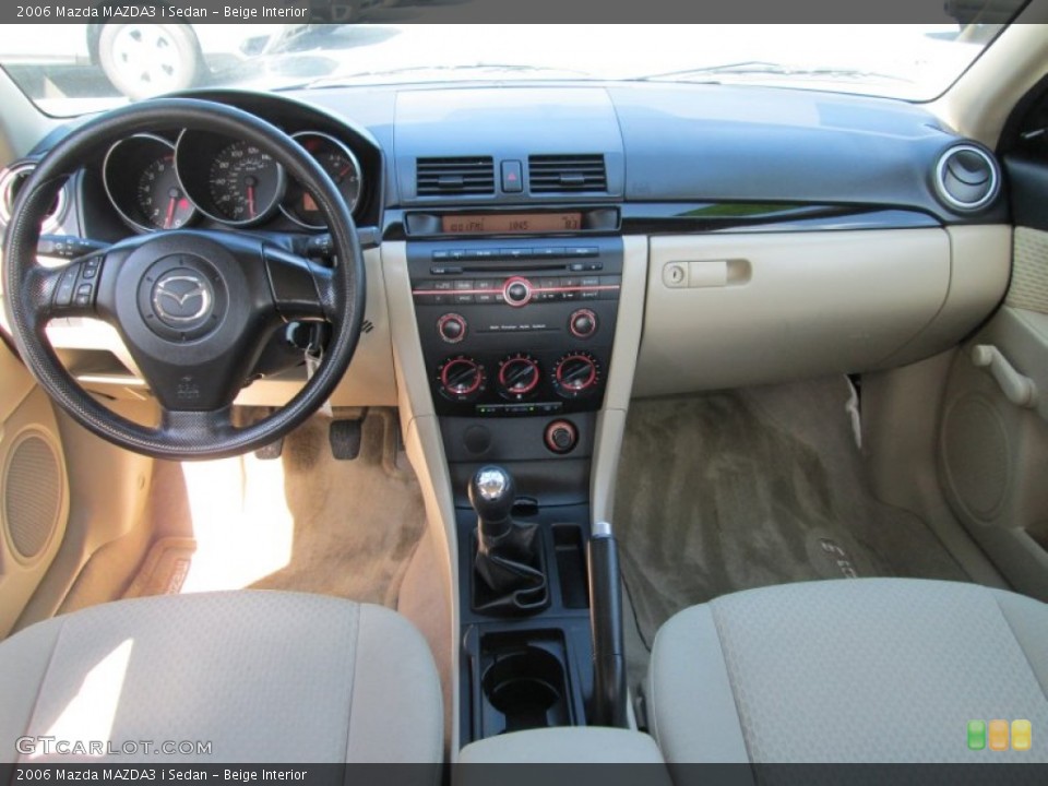 Beige Interior Dashboard for the 2006 Mazda MAZDA3 i Sedan #83123530