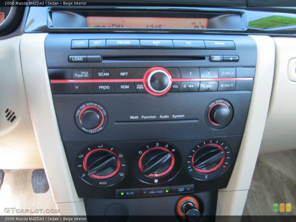 Beige Interior Controls for the 2006 Mazda MAZDA3 i Sedan #83123595