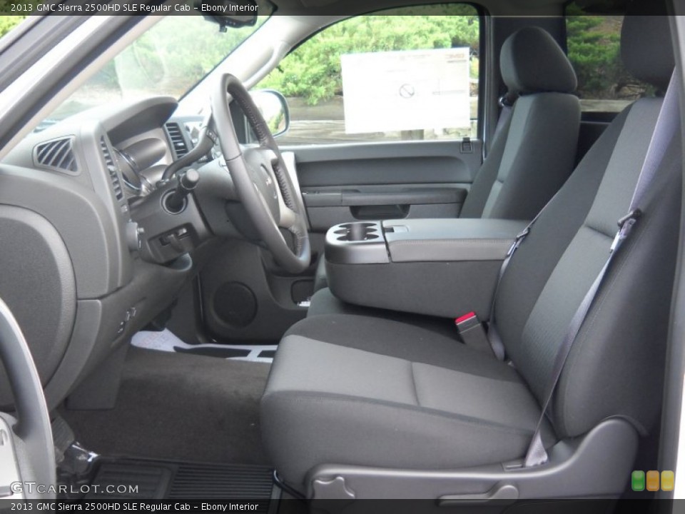 Ebony Interior Photo for the 2013 GMC Sierra 2500HD SLE Regular Cab #83123937