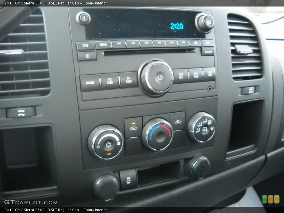 Ebony Interior Controls for the 2013 GMC Sierra 2500HD SLE Regular Cab #83124040