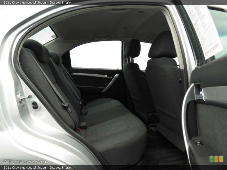 Charcoal Interior Rear Seat for the 2011 Chevrolet Aveo LT Sedan #83125536