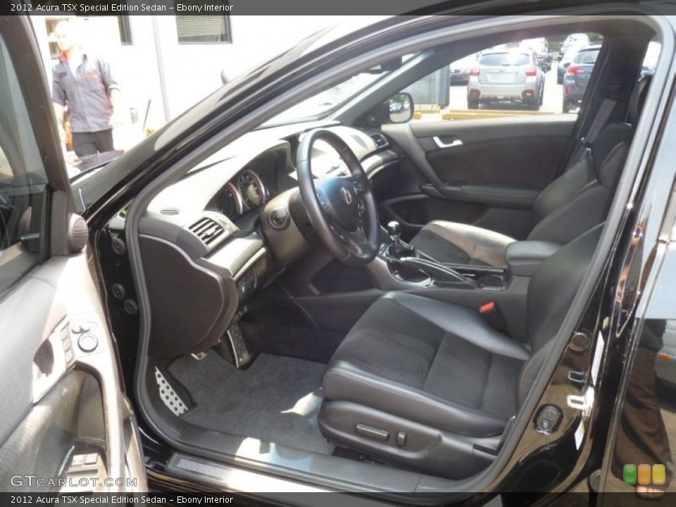 Ebony Interior Front Seat for the 2012 Acura TSX Special Edition Sedan #83129235