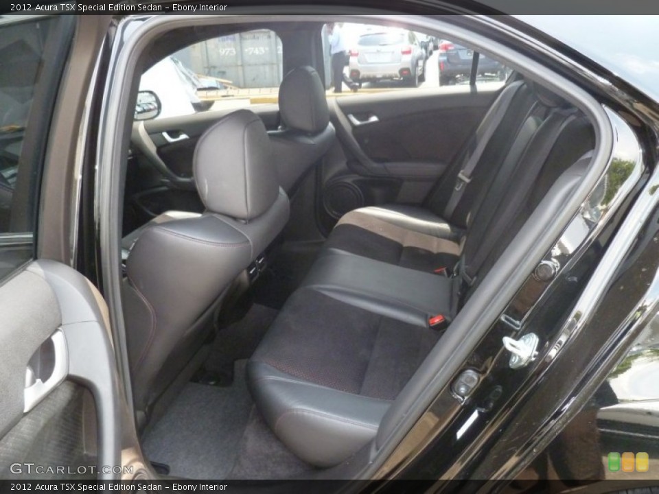 Ebony Interior Rear Seat for the 2012 Acura TSX Special Edition Sedan #83129268