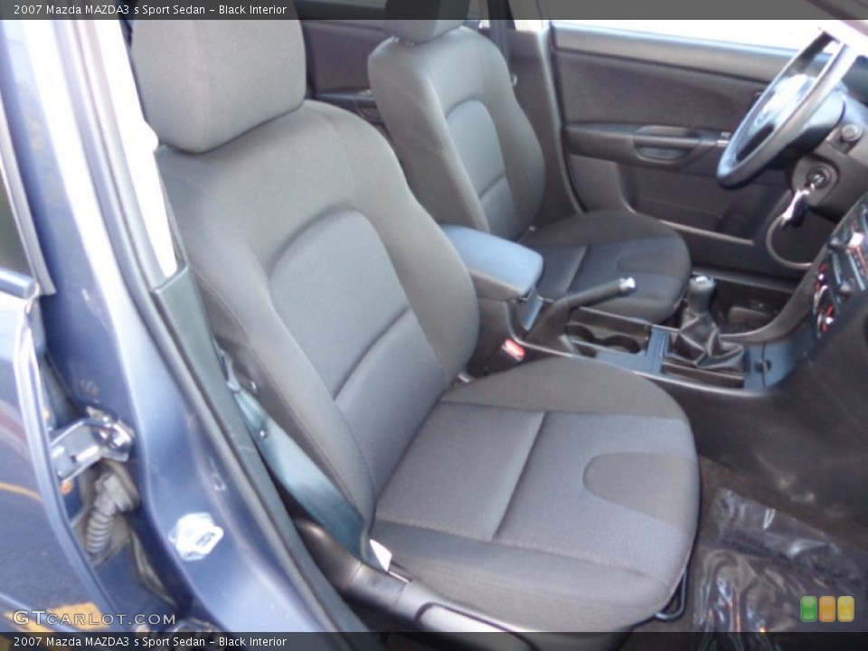 Black Interior Front Seat for the 2007 Mazda MAZDA3 s Sport Sedan #83129802