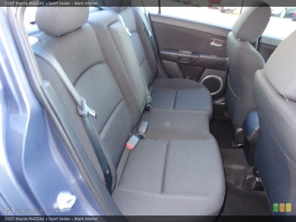 Black Interior Rear Seat for the 2007 Mazda MAZDA3 s Sport Sedan #83129844
