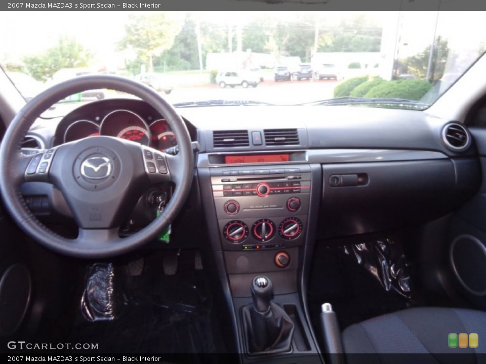 Black Interior Dashboard for the 2007 Mazda MAZDA3 s Sport Sedan #83129967