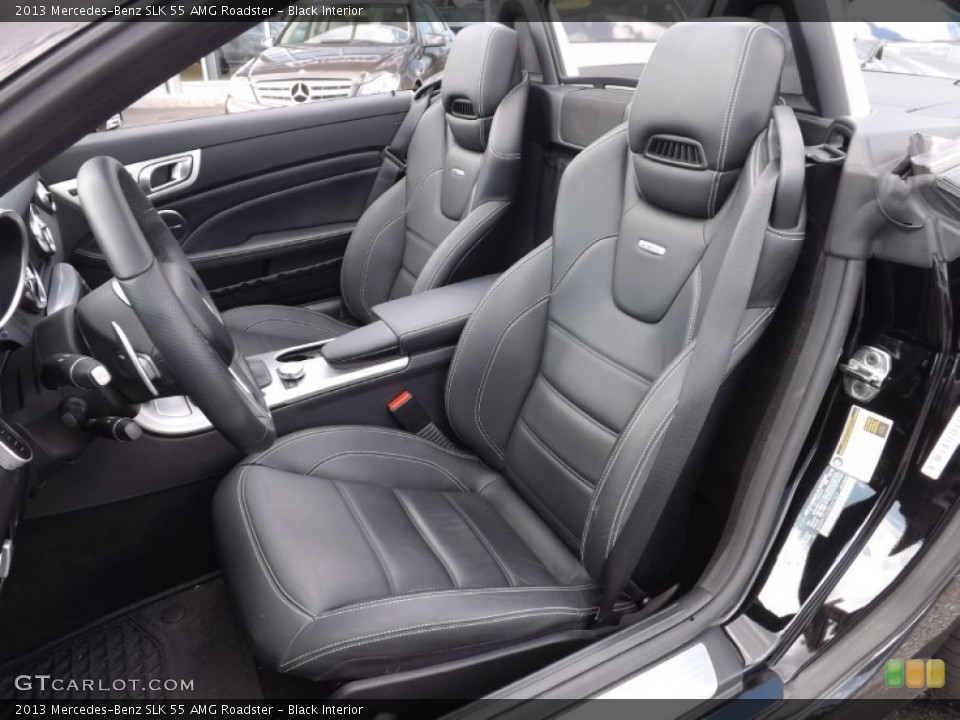 Black Interior Front Seat for the 2013 Mercedes-Benz SLK 55 AMG Roadster #83130405