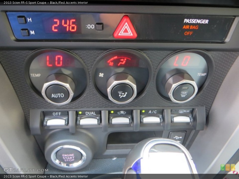 Black/Red Accents Interior Controls for the 2013 Scion FR-S Sport Coupe #83139843