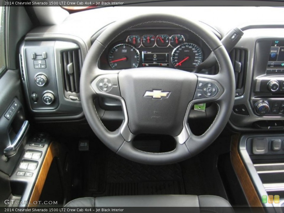 Jet Black Interior Steering Wheel for the 2014 Chevrolet Silverado 1500 LTZ Crew Cab 4x4 #83142361