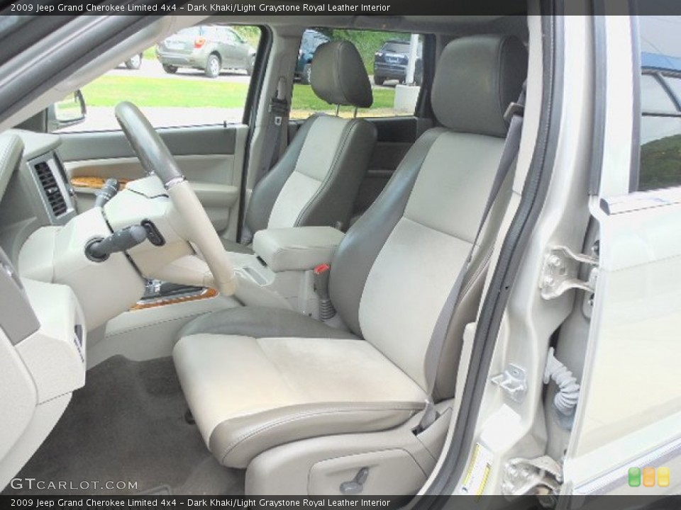 Dark Khaki/Light Graystone Royal Leather Interior Photo for the 2009 Jeep Grand Cherokee Limited 4x4 #83144254