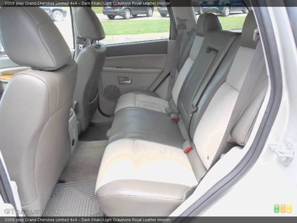 Dark Khaki/Light Graystone Royal Leather Interior Rear Seat for the 2009 Jeep Grand Cherokee Limited 4x4 #83144271