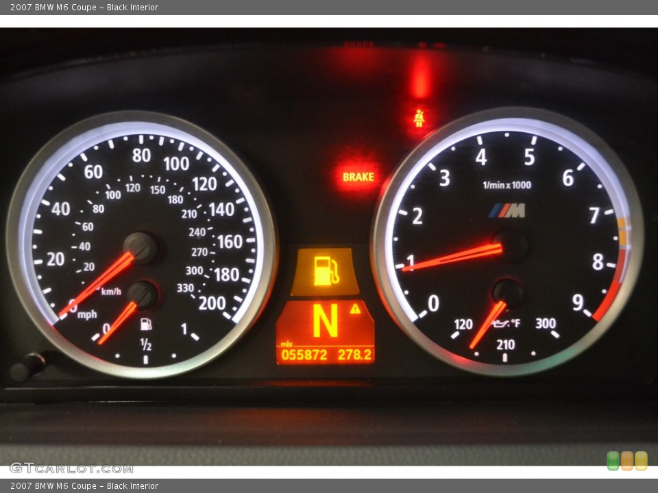 Black Interior Gauges for the 2007 BMW M6 Coupe #83148277