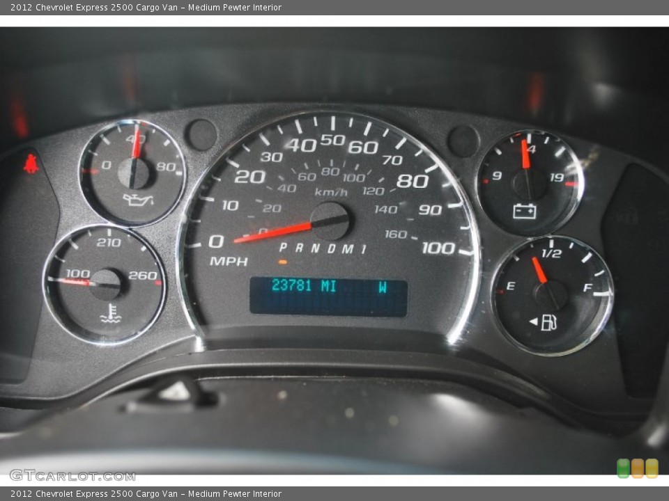 Medium Pewter Interior Gauges for the 2012 Chevrolet Express 2500 Cargo Van #83159297