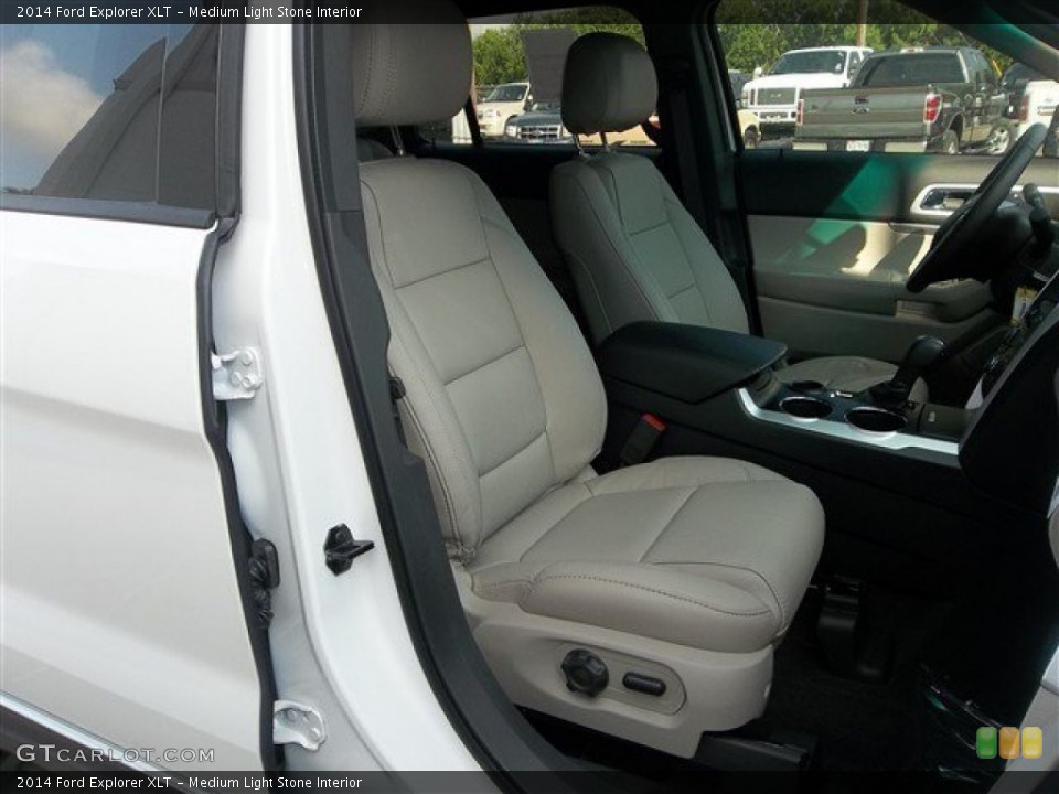 Medium Light Stone Interior Front Seat for the 2014 Ford Explorer XLT #83162422