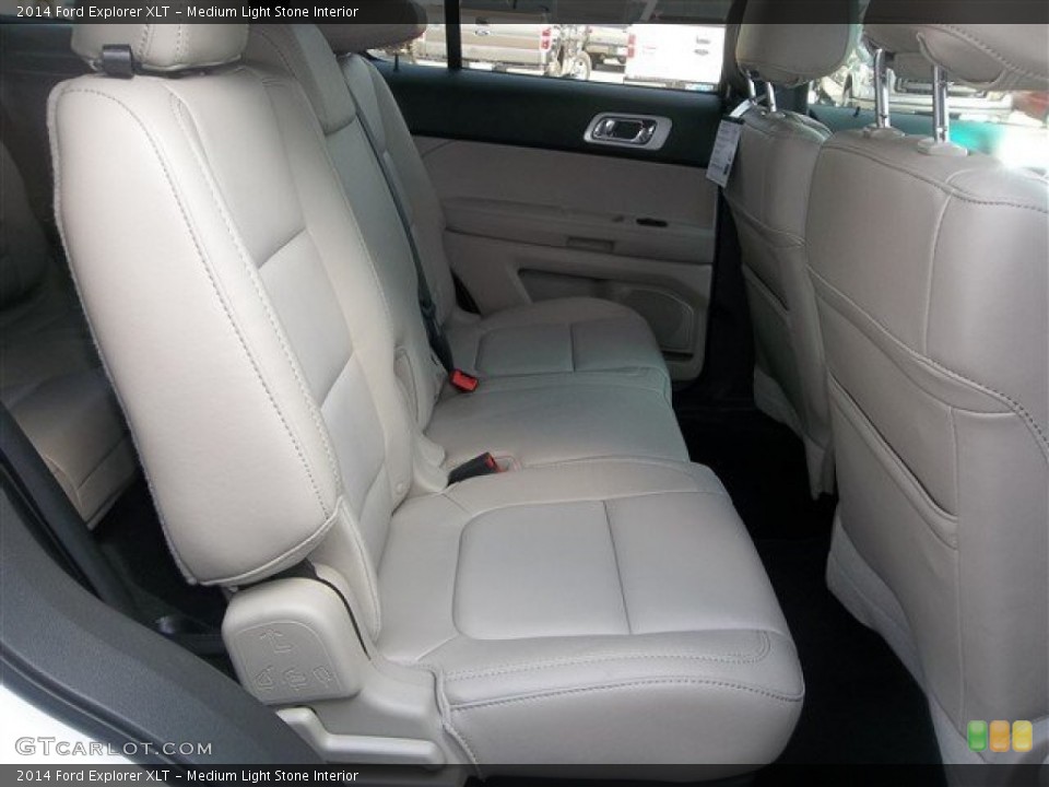 Medium Light Stone Interior Rear Seat for the 2014 Ford Explorer XLT #83162440