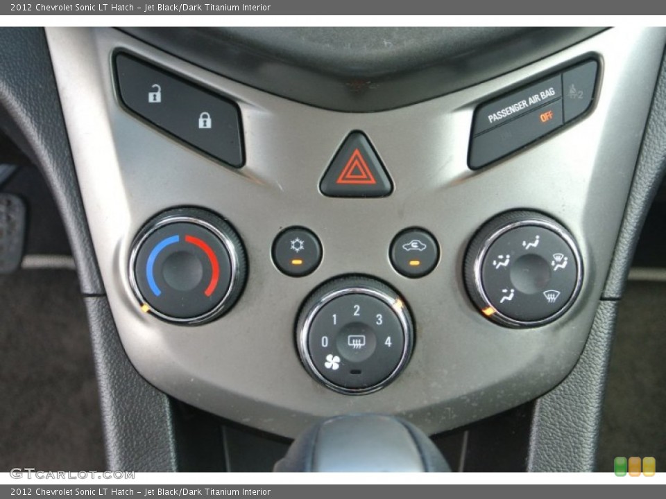 Jet Black/Dark Titanium Interior Controls for the 2012 Chevrolet Sonic LT Hatch #83165513