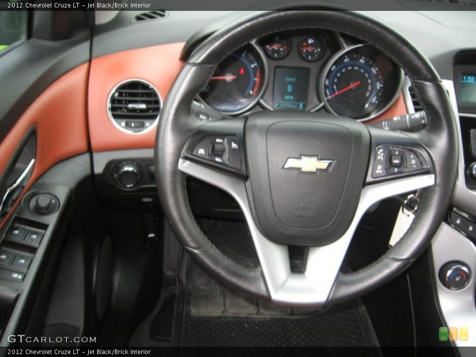 Jet Black/Brick Interior Steering Wheel for the 2012 Chevrolet Cruze LT #83173888