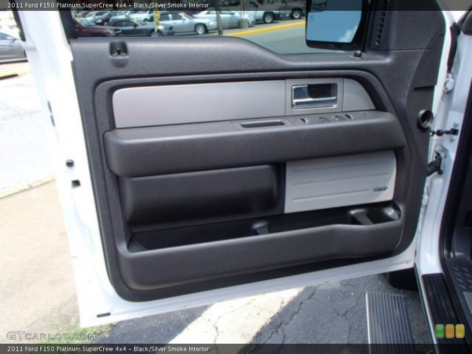 Black/Silver Smoke Interior Door Panel for the 2011 Ford F150 Platinum SuperCrew 4x4 #83175812