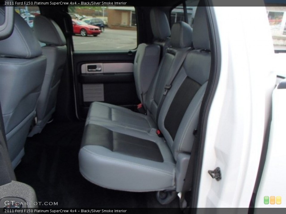 Black/Silver Smoke Interior Rear Seat for the 2011 Ford F150 Platinum SuperCrew 4x4 #83175836