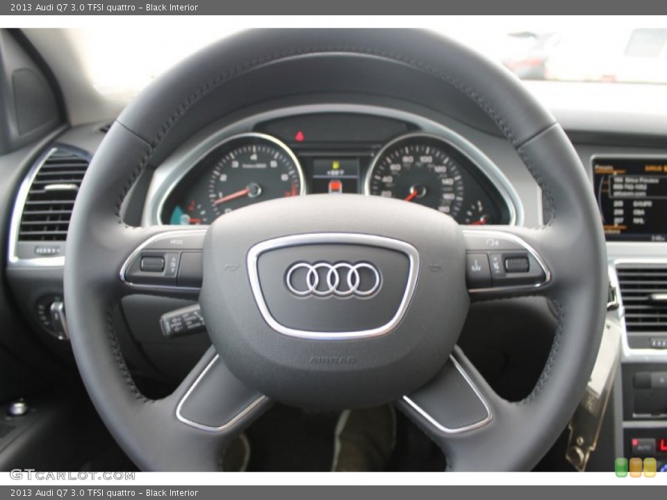 Black Interior Steering Wheel for the 2013 Audi Q7 3.0 TFSI quattro #83181662