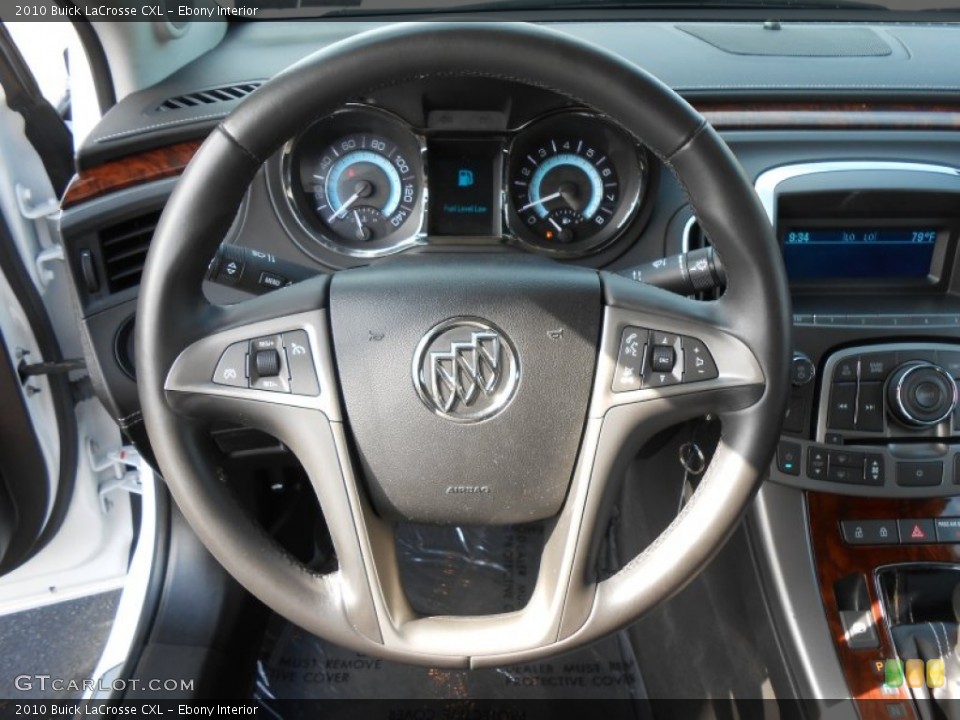 Ebony Interior Steering Wheel for the 2010 Buick LaCrosse CXL #83192090