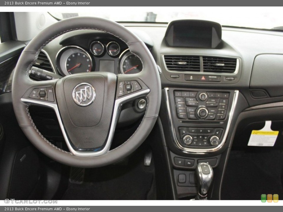 Ebony Interior Dashboard for the 2013 Buick Encore Premium AWD #83197011