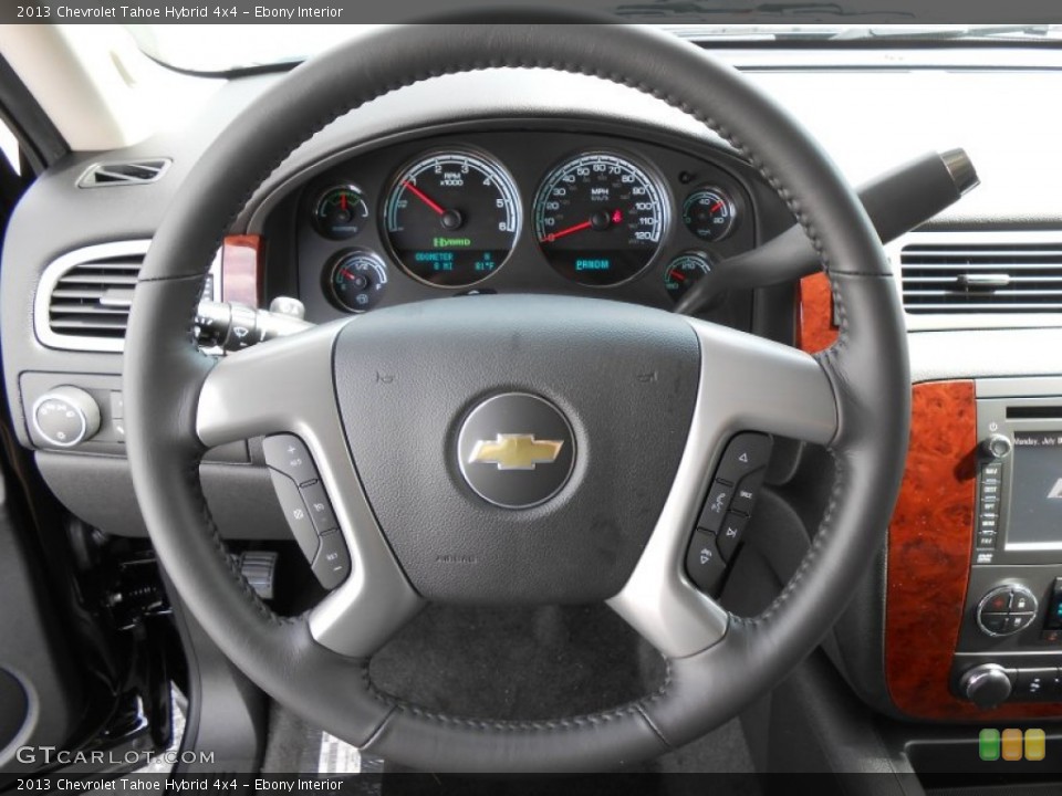 Ebony Interior Steering Wheel for the 2013 Chevrolet Tahoe Hybrid 4x4 #83197281