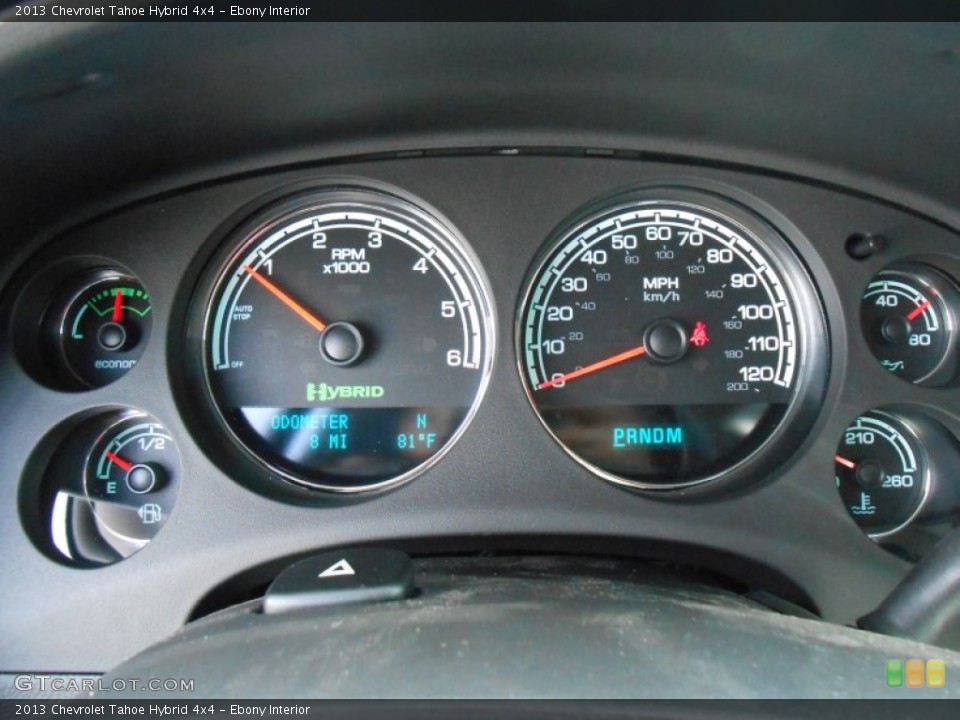 Ebony Interior Gauges for the 2013 Chevrolet Tahoe Hybrid 4x4 #83197299