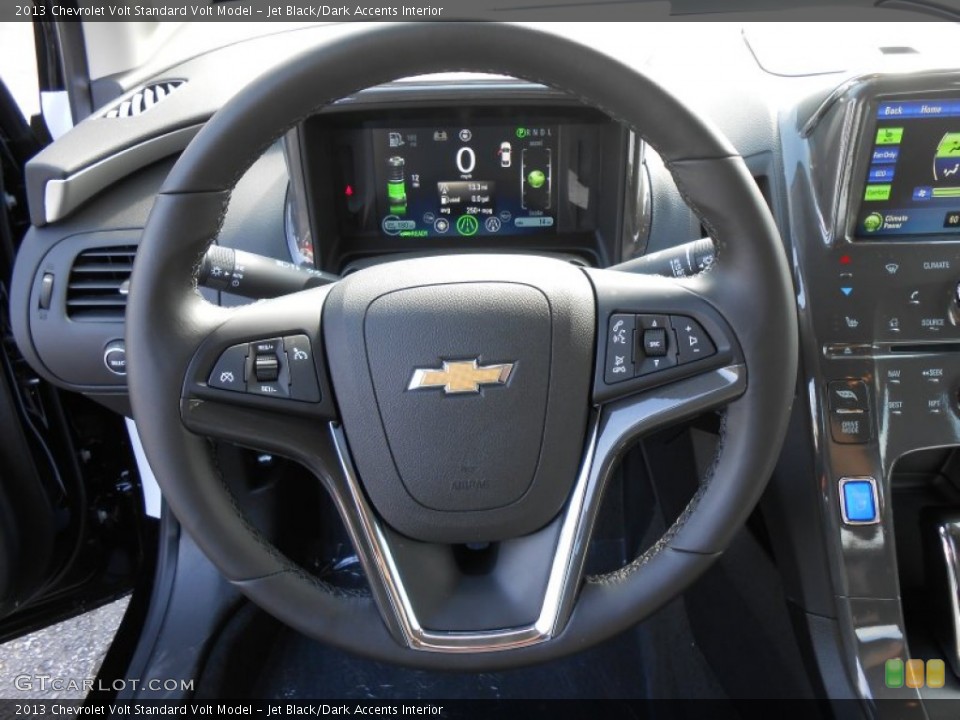 Jet Black/Dark Accents Interior Steering Wheel for the 2013 Chevrolet Volt  #83198182