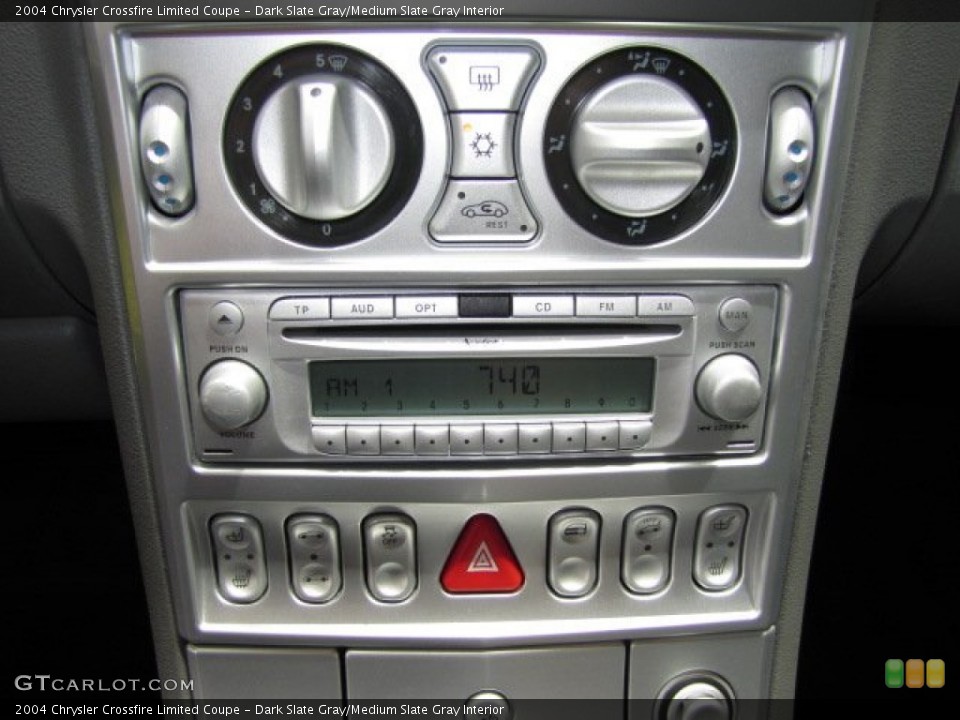 Dark Slate Gray/Medium Slate Gray Interior Controls for the 2004 Chrysler Crossfire Limited Coupe #83198424